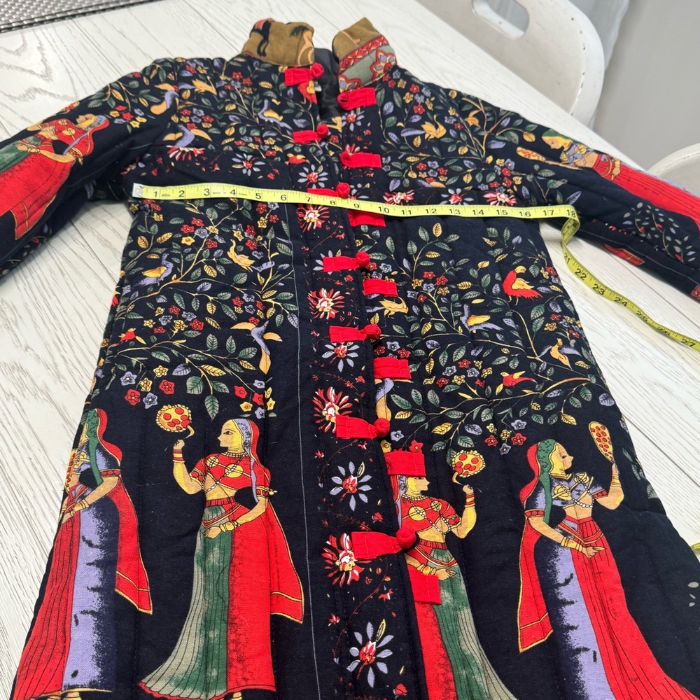 🌸 Asian Inspired quilted Chinese Padded Jacket Size M, China Coat - Picture 9 of 14